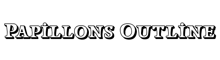 Papillons Outline  Free Fonts Download