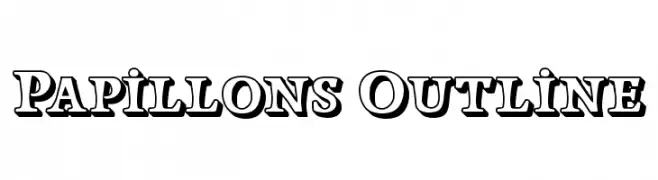 Papillons Outline  नि: शुल्क फ़ॉन्ट्स डाउनलोड