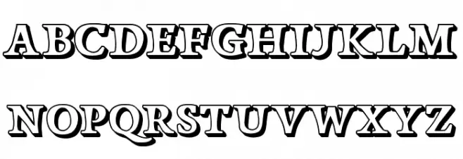 Papillons Outline Font UPPERCASE