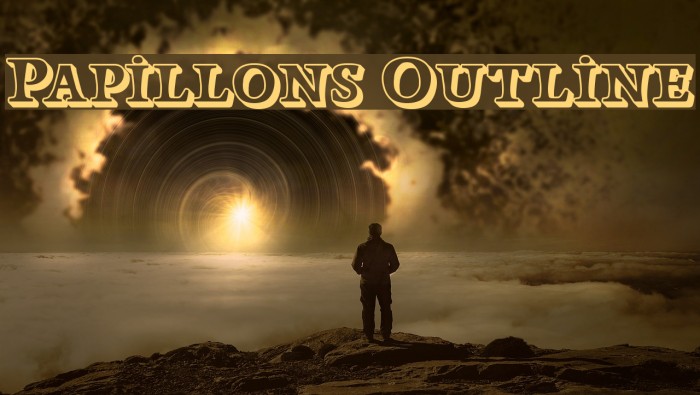 Papillons Outline Font examples