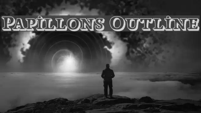 Papillons Outline Шрифта examples