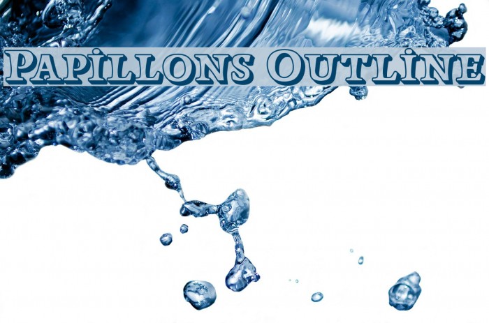 Papillons Outline Font examples