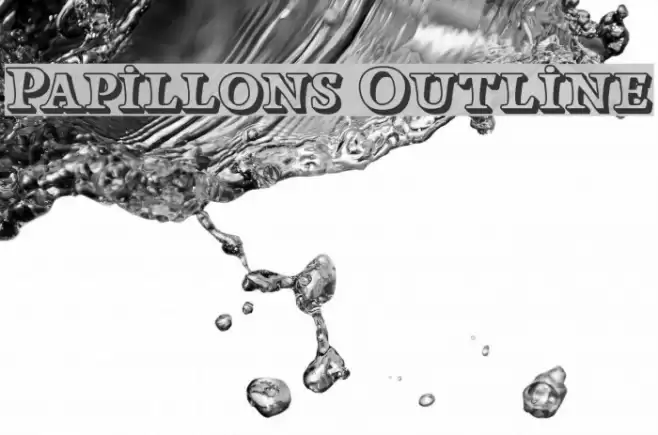 Papillons Outline Шрифта examples