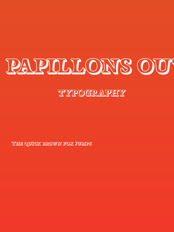 Papillons Outline Poster