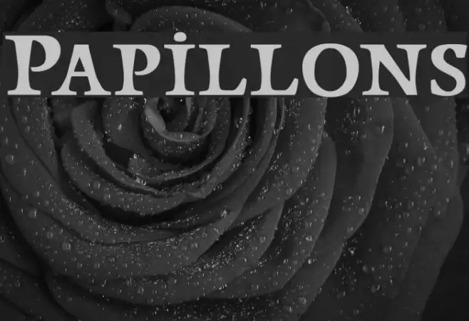 Papillons Font examples