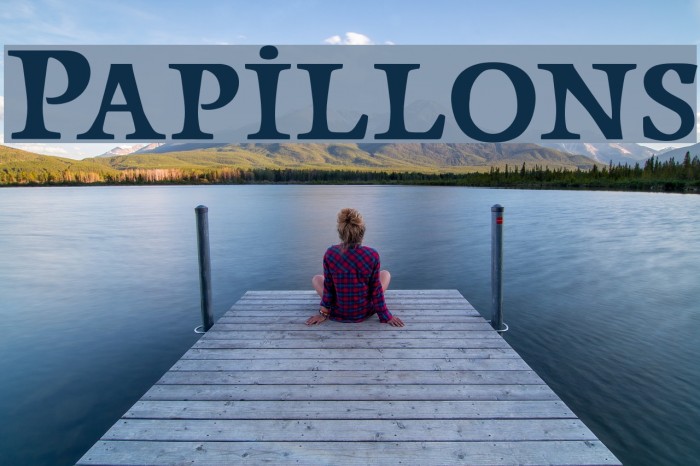 Papillons Font examples