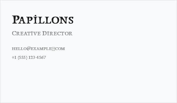 Papillons Business Card
