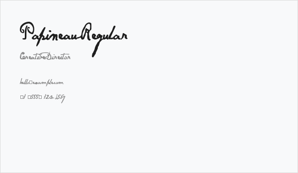 Papineau Regular Business Card