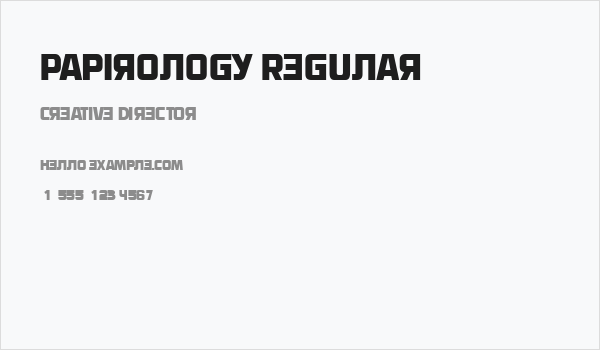 Papirology Regular Business Card