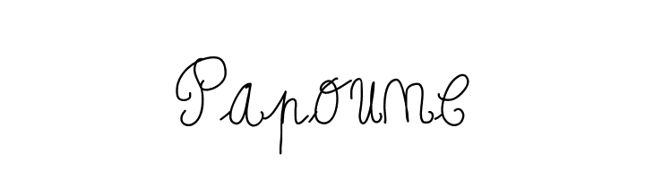 Papoune  フリーフォントのダウンロード