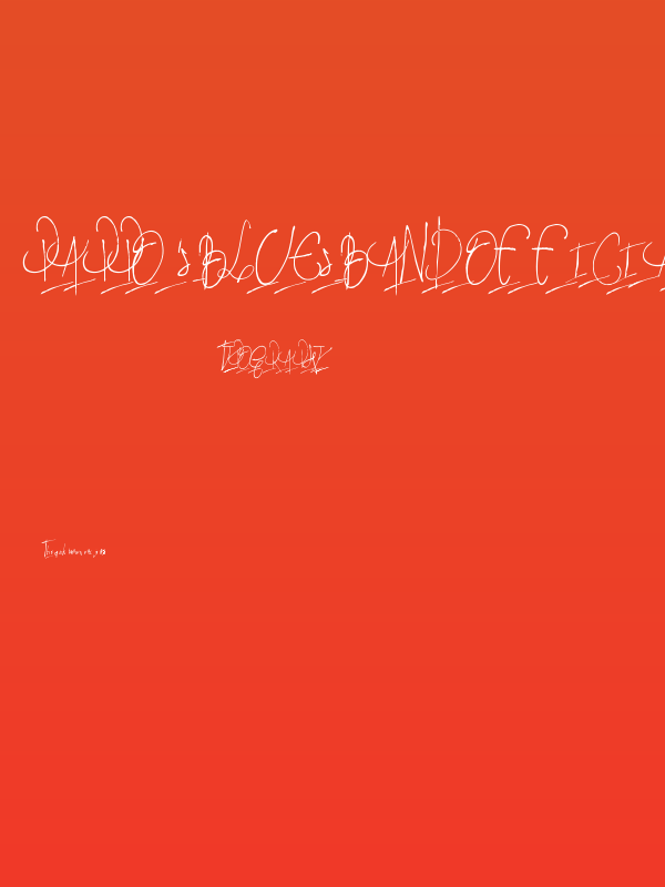 Pappo's Blues Band Official Font Poster