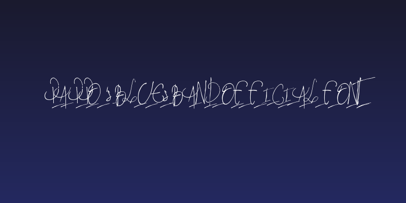 Pappo's Blues Band Official Font Social Header