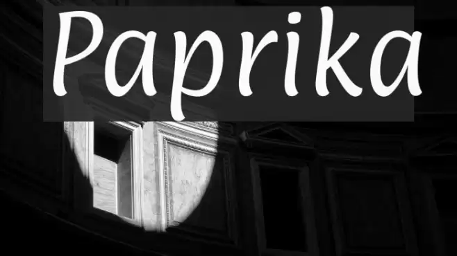 Paprika Font examples