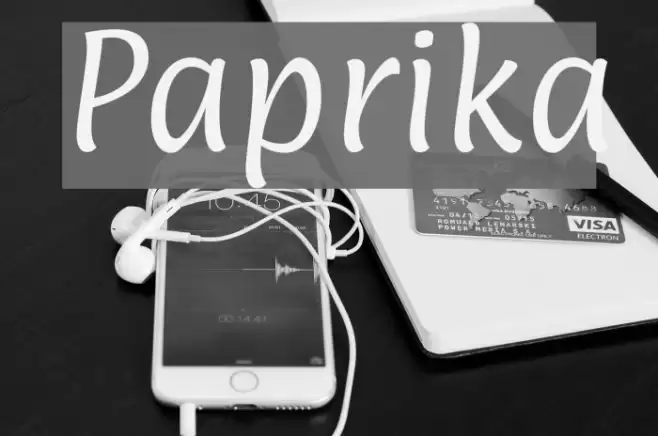 Paprika Font examples