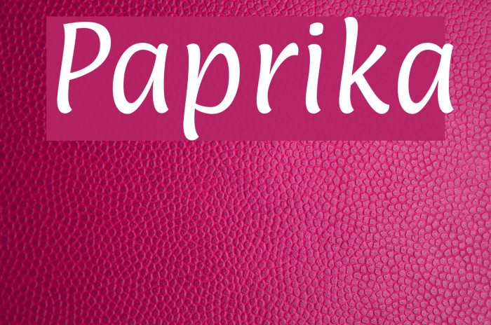 Paprika Font examples