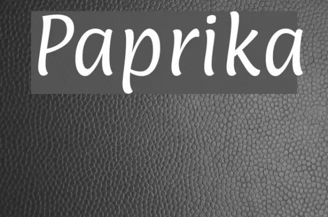 Paprika Font examples