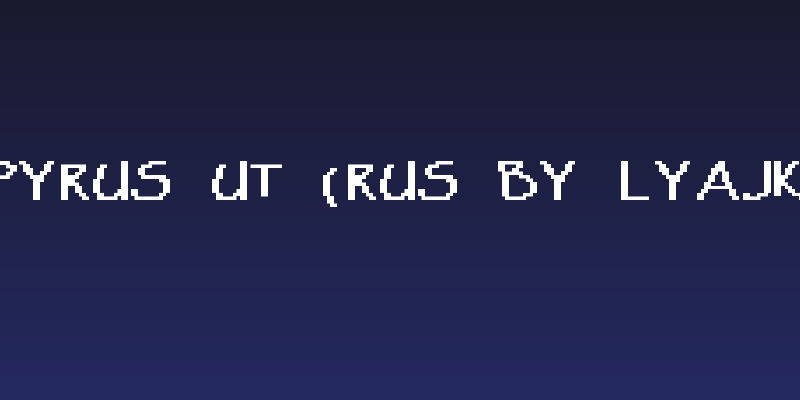 Papyrus UT (RUS BY LYAJKA) Social Header