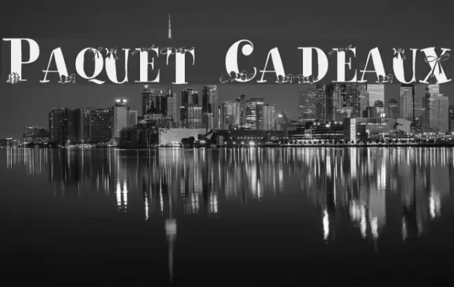 Paquet Cadeaux Font examples