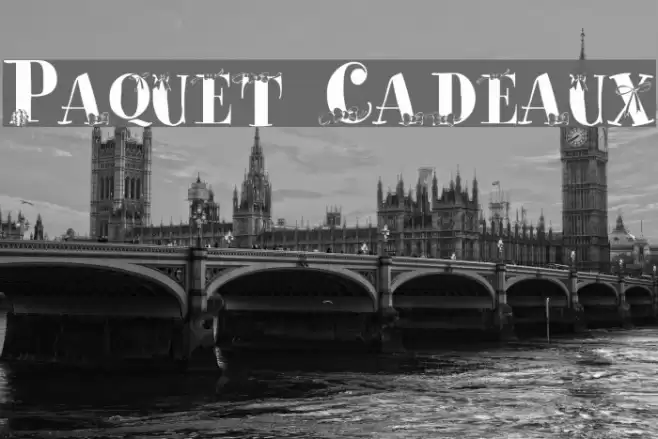 Paquet Cadeaux Font examples