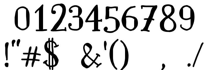 Paquita フォント その他の文字