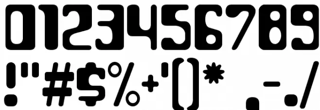 ParaAminobenzoic-Regular Font OTHER CHARS