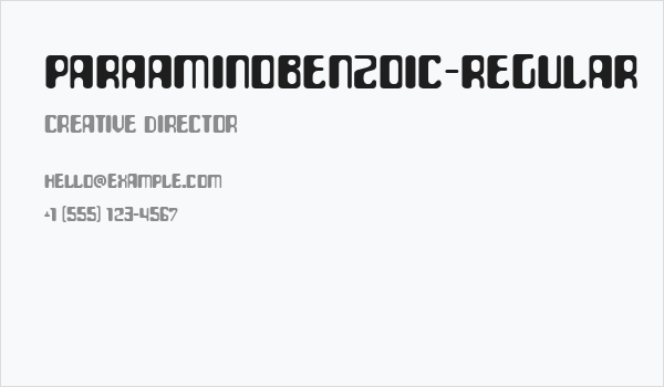 ParaAminobenzoic-Regular Business Card