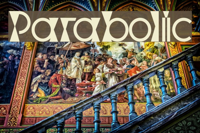 Parabolic Font examples