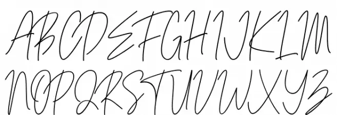Parachute Signature Schriftart Groß