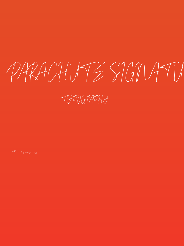 Parachute Signature Poster