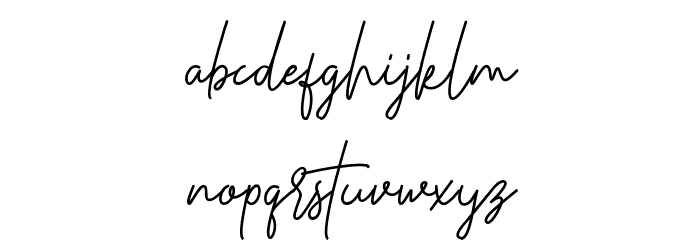 Parachute Signature Font LOWERCASE