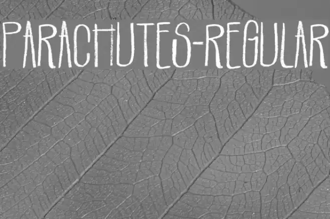 Parachutes-Regular Font examples