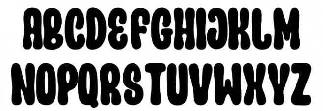 Parade Groovy Schriftart Groß