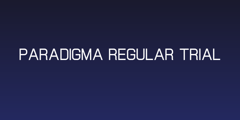 Paradigma Regular Trial Social Header