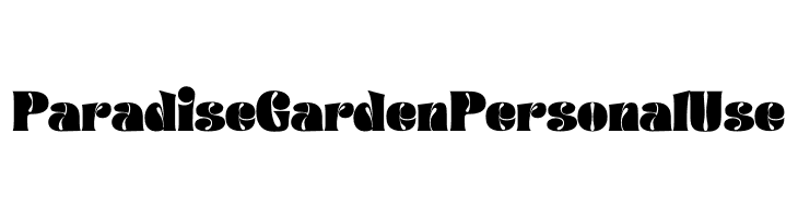 Paradise Garden Personal Use  Frei Schriftart Herunterladen