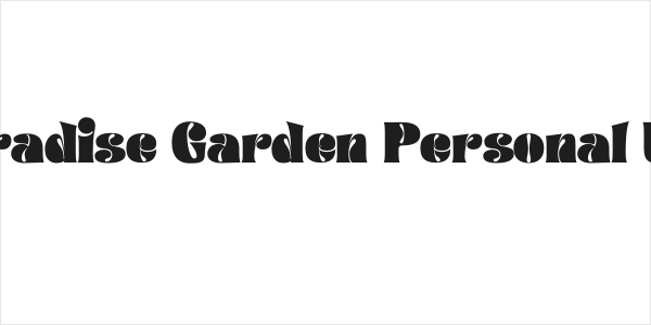 Paradise Garden Personal Use Logo