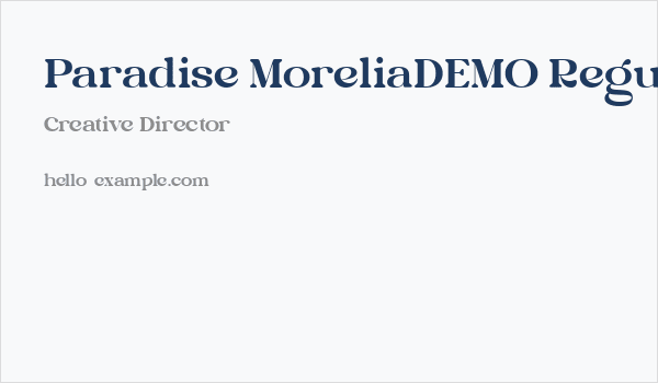 Paradise MoreliaDEMO Regular Business Card