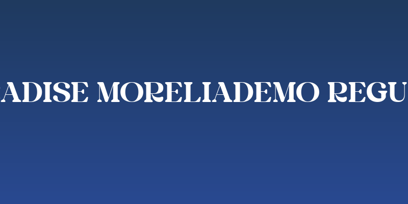 Paradise MoreliaDEMO Regular Social Header
