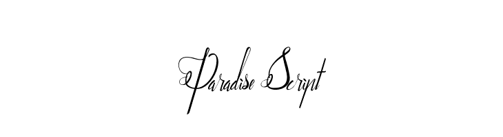 Paradise Script  les polices de caractères gratuit tlcharger