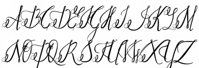 Paradise Script フォント 大文字