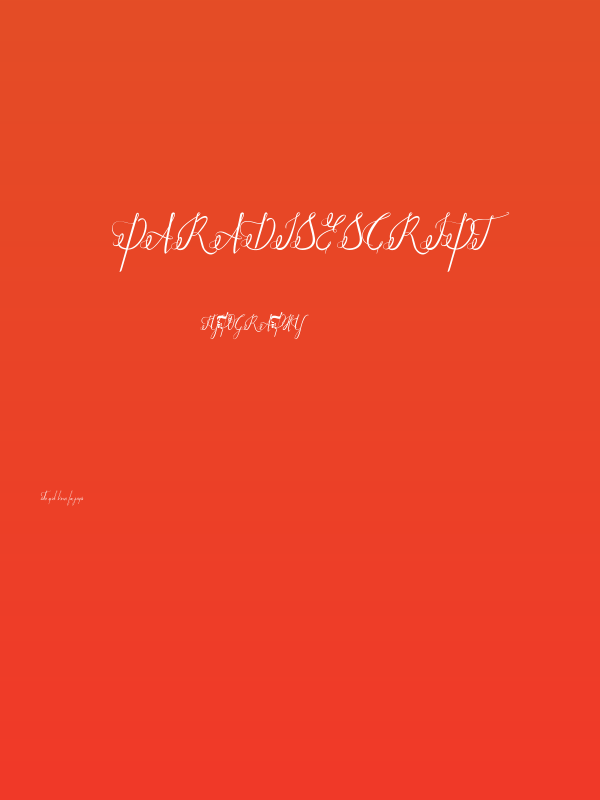 Paradise Script Poster