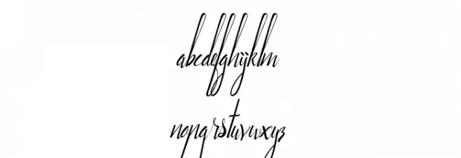 Paradise Script Caratteri MINUSCOLO