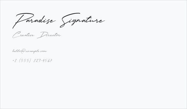 Paradise Signature Business Card