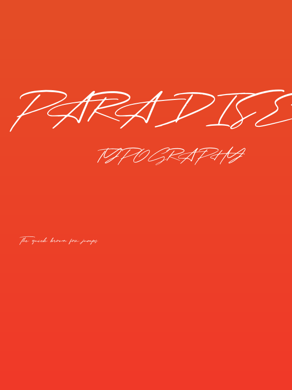 Paradise Signature Poster