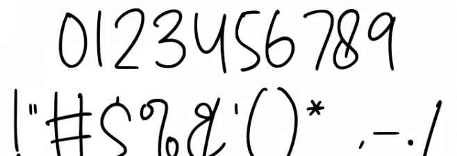 Paradise Sunshine フォント その他の文字