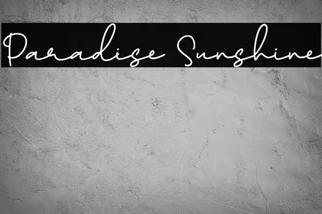 Paradise Sunshine Font examples