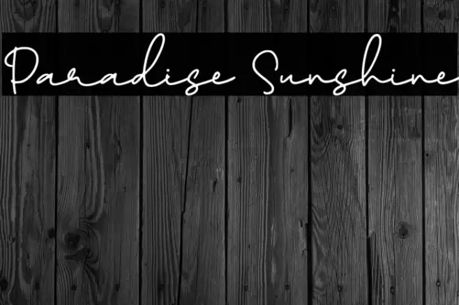 Paradise Sunshine Font examples