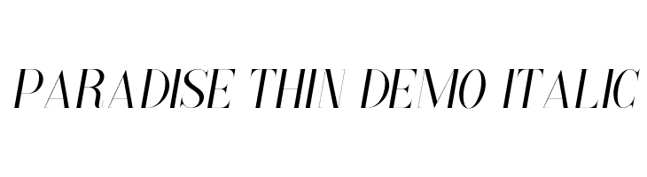 Paradise Thin Demo Italic  font caratteri gratis
