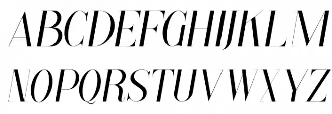 Paradise Thin Demo Italic Schriftart Groß