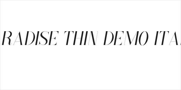 Paradise Thin Demo Italic Logo