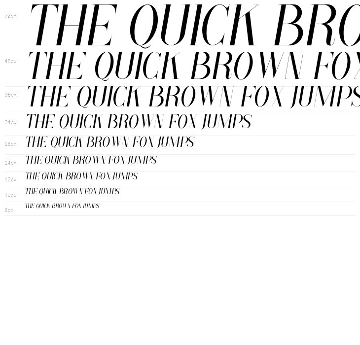 Paradise Thin Demo Italic Waterfall